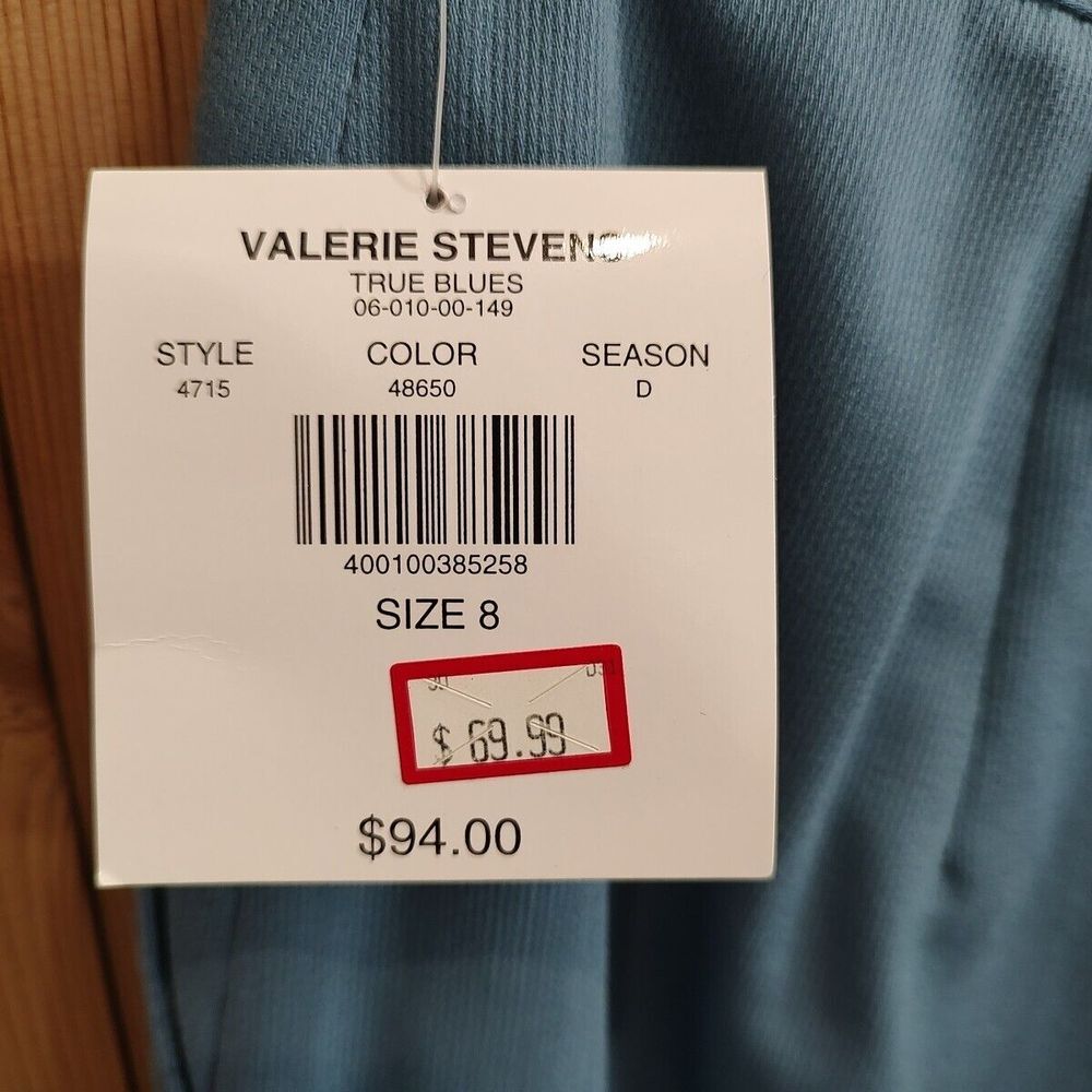 Valerie Stevens blue Dress Pants Womens Sz 12 business casual career pleated - Picture 3 of 5